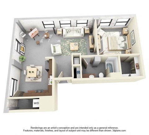 1 Bedroom Floor Plan